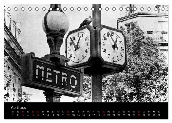 Produktbild: Streifzug durch Paris (Tischkalender 2026 DIN A5 quer), CALVENDO Monatskalender