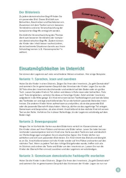 Produktbild: So geht Demokratie! Legekreis f&uuml;r die Grundschule in 10 Bildern
