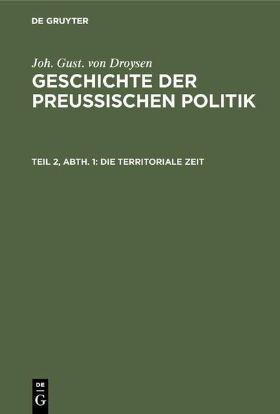 Produktbild: Die territoriale Zeit