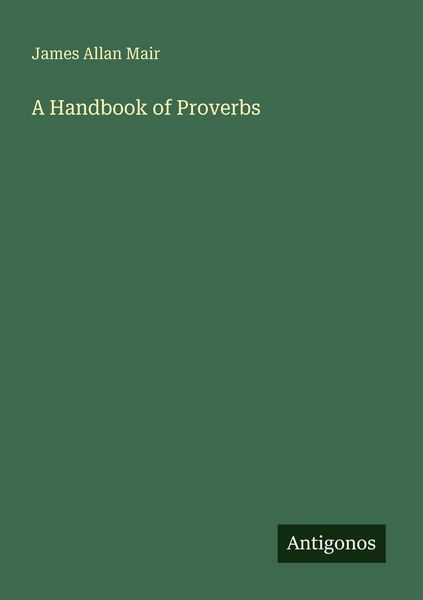 Produktbild: A Handbook of Proverbs