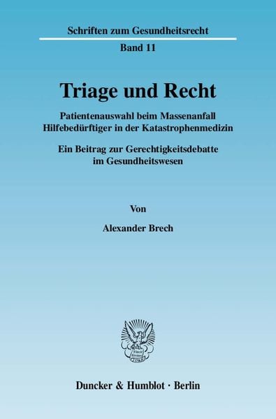 Produktbild: Triage und Recht.