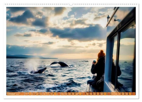 Produktbild: Whale Watching (hochwertiger Premium Wandkalender 2027 DIN A2 quer), Kunstdruck in Hochglanz