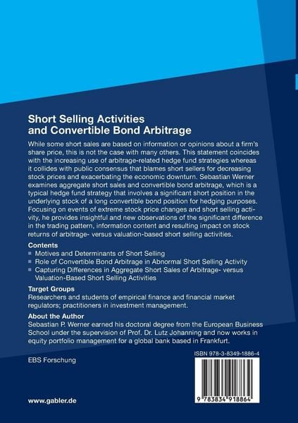 Produktbild: Short Selling Activities and Convertible Bond Arbitrage