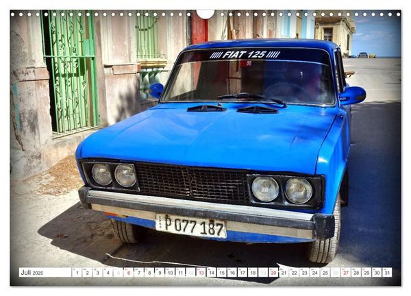 Produktbild: FIAT - Italienische Oldtimer in Kuba (Wandkalender 2025 DIN A3 quer), CALVENDO Monatskalender