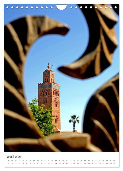 Produktbild: Couleurs Marrakech (Calendrier mural 2026 DIN A4 horizontal), CALVENDO calendrier mensuel