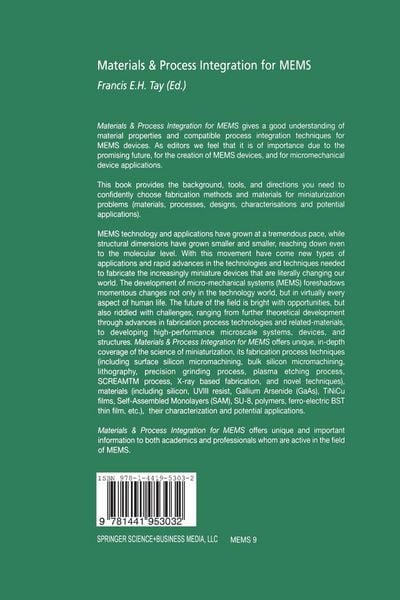 Produktbild: Materials & Process Integration for MEMS