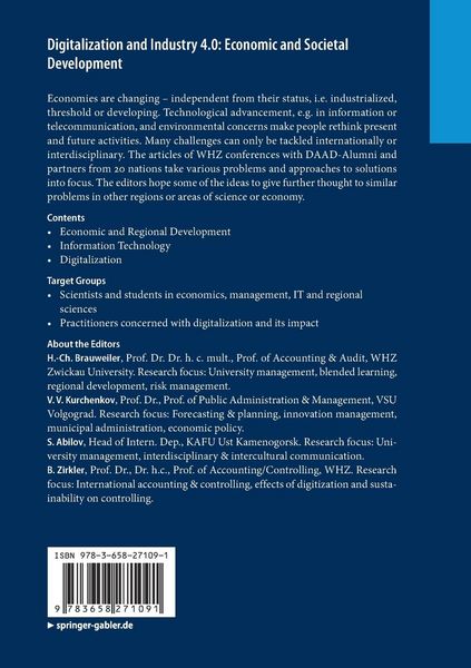 Produktbild: Digitalization and Industry 4.0: Economic and Societal Development