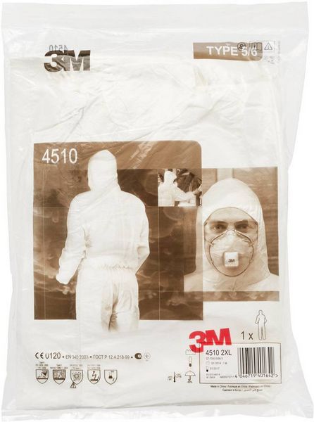 Produktbild: 3M 4515BXL Schutzanzug 4515 Kleider-Gr&ouml;&szlig;e: XL Blau