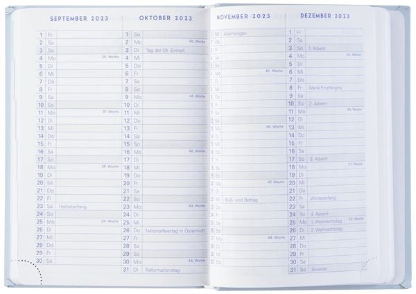 Produktbild: Sch&uuml;lerkalender FORUM Pastell blau 2026 / 2027