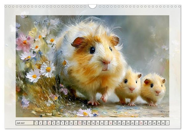 Produktbild: Meerschweinchen. Bezauberndes Gartengl&uuml;ck (Wandkalender 2027 DIN A3 quer), CALVENDO Monatskalender