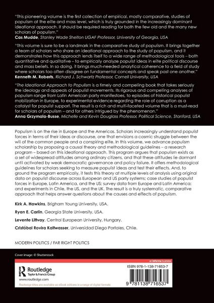 Produktbild: The Ideational Approach to Populism