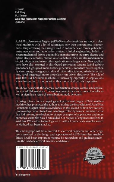 Produktbild: Axial Flux Permanent Magnet Brushless Machines