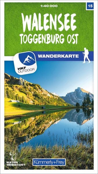 Produktbild: Walensee - Toggenburg Ost 15 Wanderkarte 1:40 000 matt laminiert