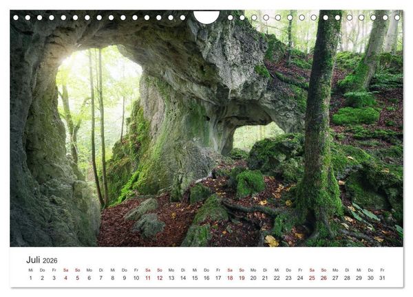 Produktbild: Fr&auml;nkische Schweiz &ndash; Zwischen Burgen, H&ouml;hlen und W&auml;ldern (Wandkalender 2026 DIN A4 quer), CALVENDO Monatskalender