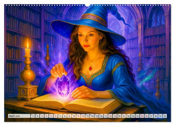 Produktbild: Mystische Hexen - Magische Frauen und finstere N&auml;chte (Wandkalender 2026 DIN A2 quer), CALVENDO Monatskalender