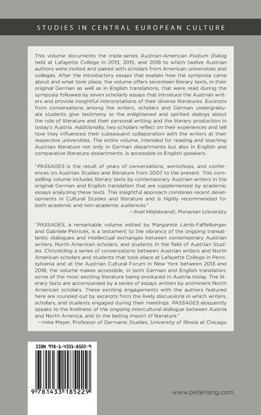 Produktbild: PASSAGES: Crossings &bull; Borders &bull; Openings