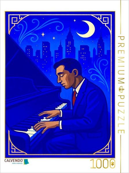 Produktbild: CALVENDO Puzzle "Rhapsody in Blue von George Gershwin | 1000 Teile Lege-Gr&ouml;&szlig;e 64x48cm Foto-Puzzle f&uuml;r gl&uuml;ckliche Stunden
