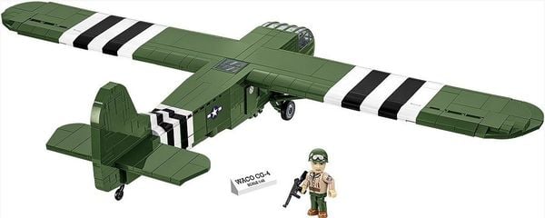 Produktbild: COBI Historical Collection 5755 - Waco CG-4, Segelflugzeug, WWII, 1:48 Bausatz, 784 Klemmbausteine/1 Figur