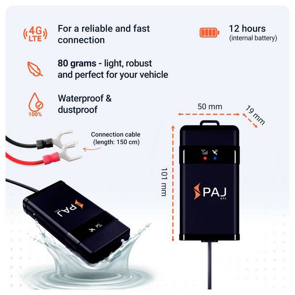 Produktbild: PAJ GPS VEHICLE FINDER 4G 2.0 GPS Ortungssystem Fahrzeugtracker Schwarz 1St.