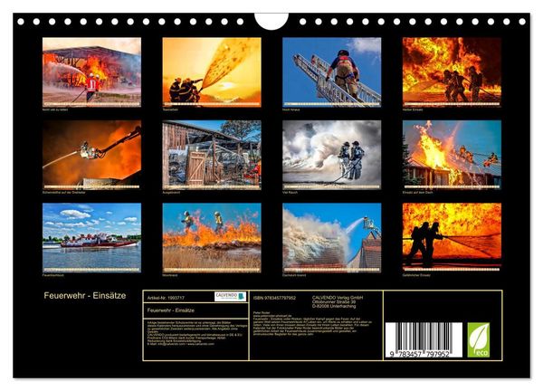 Produktbild: Feuerwehr - Eins&auml;tze (Wandkalender 2026 DIN A4 quer), CALVENDO Monatskalender