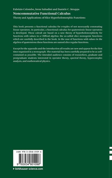 Produktbild: Noncommutative Functional Calculus