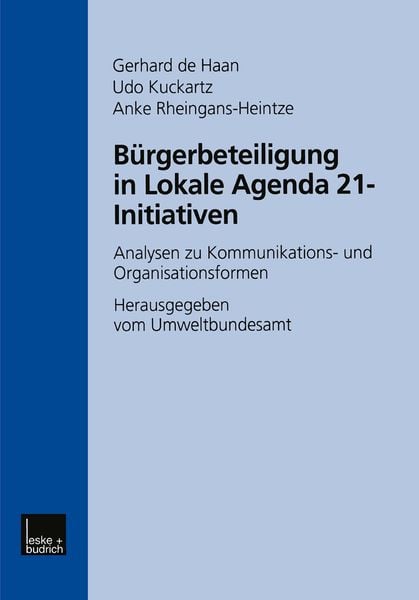 Produktbild: B&uuml;rgerbeteiligung in Lokale Agenda 21-Initiativen