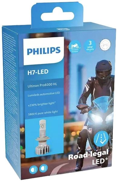 Philips Automotive 11972U6000X1 LED Leuchtmittel Ultinon Pro6000 H7 15W 12V