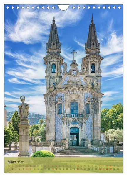 Produktbild: Die Stadt Guimar&atilde;es liegt im Norden Portugals im Distrikt Braga. (Wandkalender 2027 DIN A4 hoch), CALVENDO Monatskalender