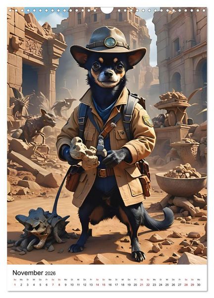 Produktbild: Chihuahua Karrieren (Wandkalender 2026 DIN A3 hoch), CALVENDO Monatskalender