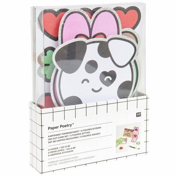 Produktbild: Kartenset formgestanzt Chingu, B6 , 8 Karten, 8 Umschl&auml;ge