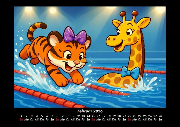 Produktbild: Tina & Nala bei den Olympischen Spielen 2026 Fotokalender DIN A3