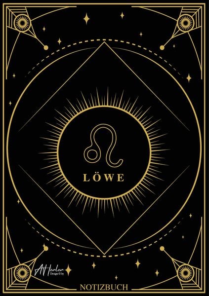 Produktbild: Edles Notizbuch Sternzeichen L&ouml;we | Designed by Alfred Herler