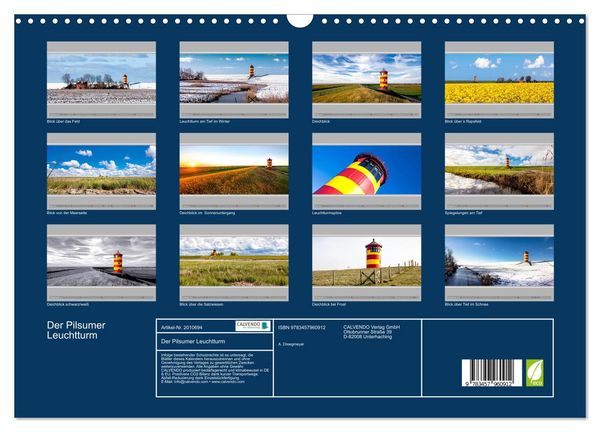Produktbild: Der Pilsumer Leuchtturm (Wandkalender 2026 DIN A3 quer), CALVENDO Monatskalender