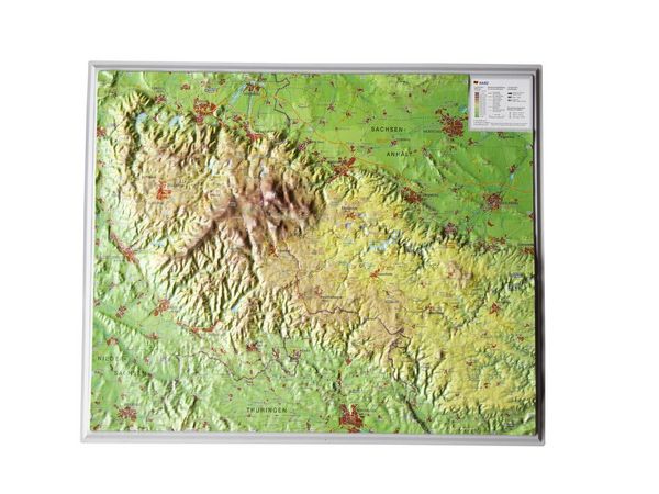 Produktbild: Reliefkarte Harz 1 : 200.000