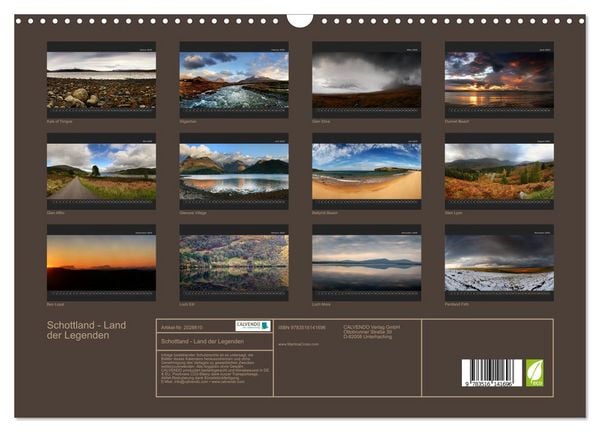 Produktbild: Schottland - Land der Legenden (Wandkalender 2026 DIN A3 quer), CALVENDO Monatskalender