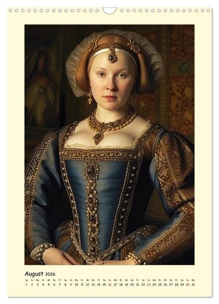 Produktbild: Mittelalter Portraits. Inspiriert vom K&ouml;nigshaus der Tudors (Wandkalender 2026 DIN A3 hoch), CALVENDO Monatskalender