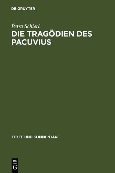 Produktbild: Die Tragödien des Pacuvius