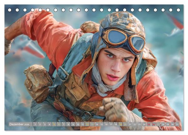 Produktbild: Waghalsige Piloten - im Frieden und Konflikt (Tischkalender 2026 DIN A5 quer), CALVENDO Monatskalender