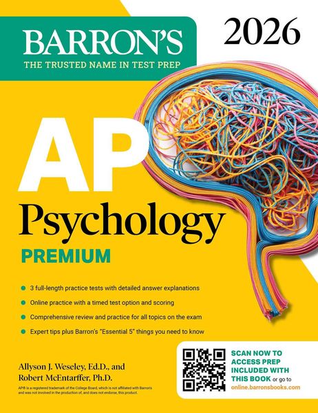 Produktbild: AP Psychology Premium, 2026: Prep Book with 3 Practice Tests + Comprehensive Review + Online Practice