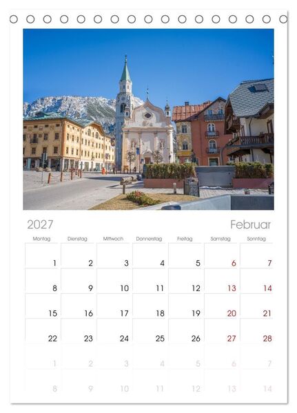 Produktbild: Tischplaner 2027 - Italien - zwischen Dolomiten und Amalfik&uuml;ste (A5 Tischkalender zum Aufstellen) CALVENDO