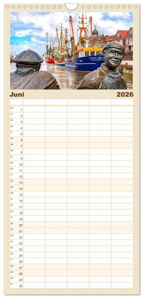 Produktbild: Familienplaner 2026 - NORDSEE-VERLIEBT mit 5 Spalten (Wandkalender, 21 x 45 cm) CALVENDO