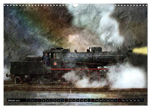 Produktbild: EISENBAHN - Dampf, Diesel und Strom (Wandkalender 2026 DIN A3 quer), CALVENDO Monatskalender