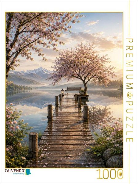 CALVENDO Puzzle Frühling am See | 1000 Teile Lege-Größe 64 × 48 cm Foto-Puzzle für glückliche Stunden