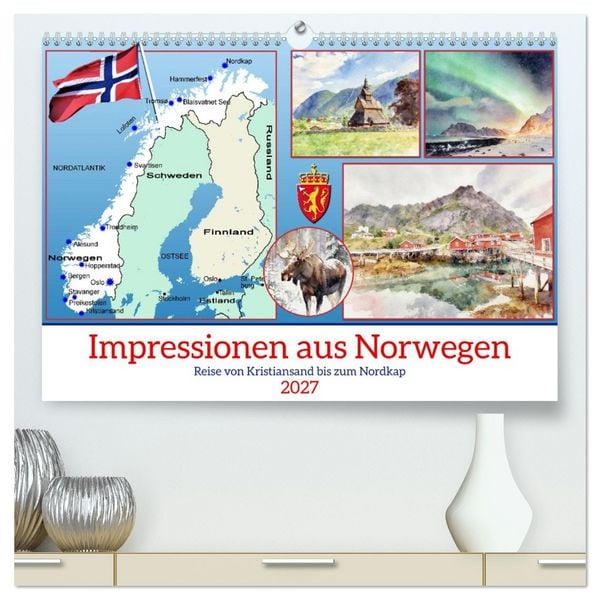 Produktbild: Impressionen aus Norwegen (hochwertiger Premium Wandkalender 2027 DIN A2 quer), Kunstdruck in Hochglanz