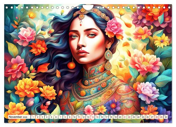 Produktbild: Ladies in a sea of flowers (Wall Calendar 2026 DIN A4 landscape), CALVENDO 12 Month Wall Calendar