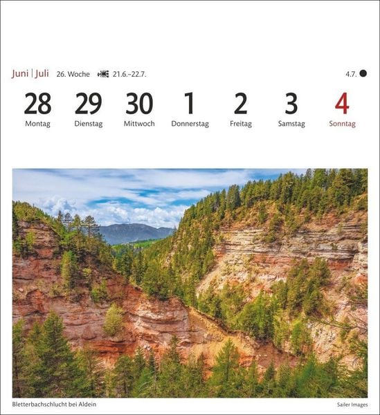 Produktbild: S&uuml;dtirol Sehnsuchtskalender 2027 - Wochenkalender mit 53 Postkarten