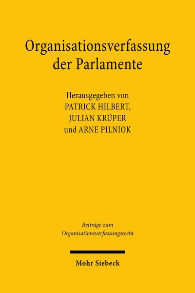 Produktbild: Organisationsverfassung der Parlamente