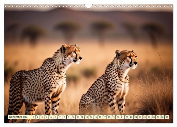 Produktbild: Geparden - die schnellsten J&auml;ger der Welt (Wandkalender 2026 DIN A3 quer), CALVENDO Monatskalender