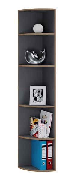 Produktbild: Elegantes Holzregal Eckregal Regal Salia 5fach