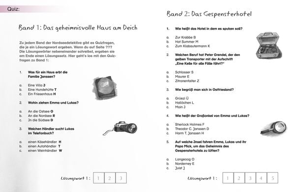 Produktbild: Die Nordseedetektive. Das Spiel-, Spaß- und Rätselbuch